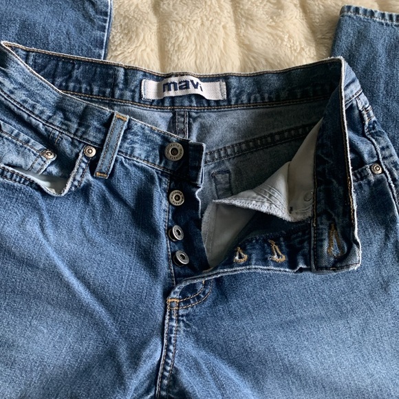 Vintage Y2K Mavi mid rise flare button fly denim jeans 27 - Picture 2 of 10